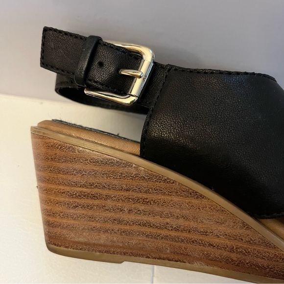 Sofft Gabella black wedge sandal size 7 US women’s. - Picture 4 of 8